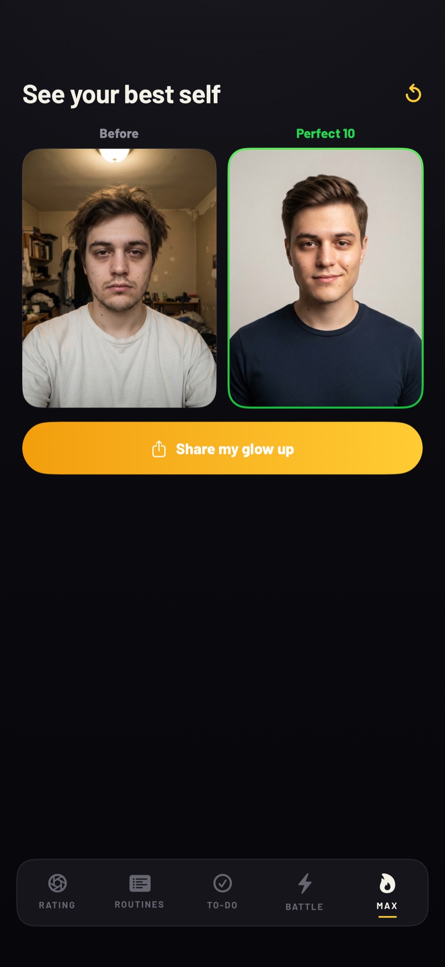 Before and Perfect 10 comparison